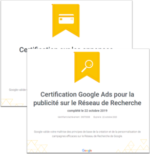 Certifications Google ads