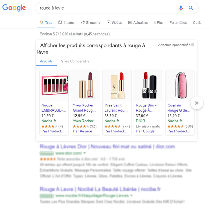 Google Shopping sur google Ads